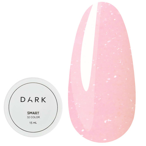 Gel for extensions Dark Smart Builder gel 32 pink with glitter 15 ml - Фото №1