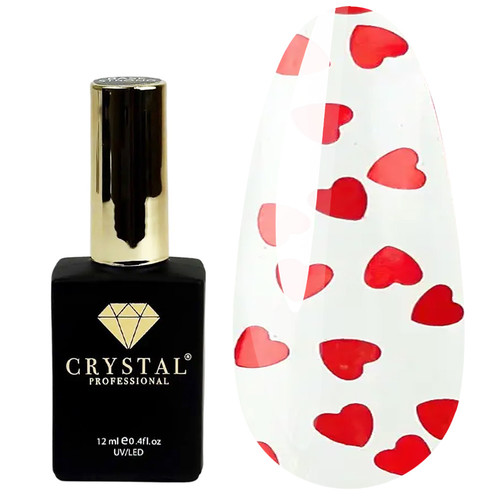 Топ для ногтей Crystal Top Love Red 12 мл - Фото №1