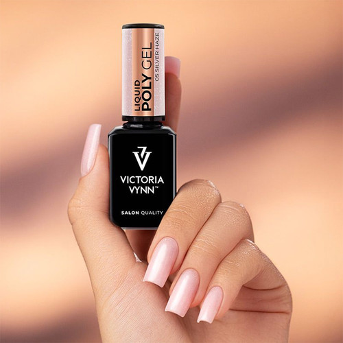 Жидкий акригель VICTORIA VYNN LIQUID POLY GEL 05 Silver Haze 15 мл - Фото №4