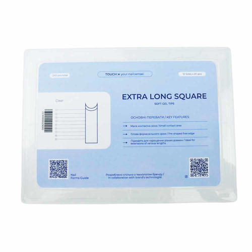 Верхние формы TOUCH Extra Long Square 240 шт - Фото №4