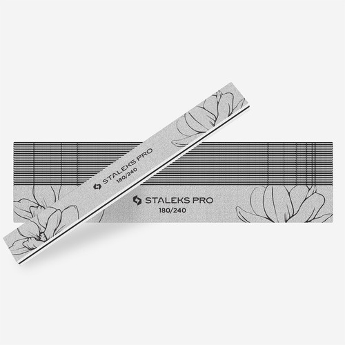 Straight mineral nail file STALEKS PRO EXPERT 20 180/240 grit (25 pcs) - Фото №2