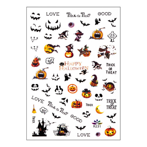 Наклейки для ногтей GNBLab halloween R231 - Фото №1