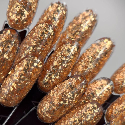 Втирка для ногтей Slowianka Gold Flakes 0,5 г - Фото №4