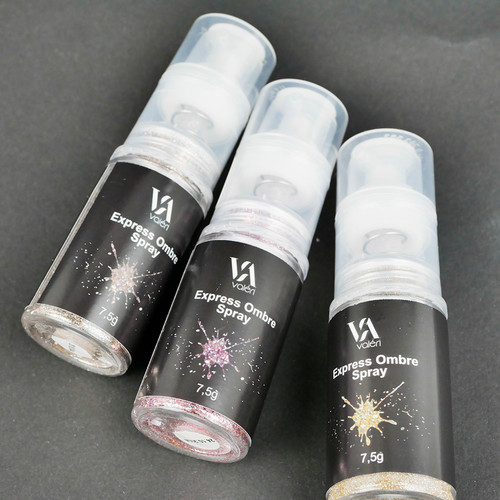 Спрей для эффекта омбре VALERI EXPRESS OMBRE SPRAY 10 малиновый глиттер 7,5 г - Фото №3
