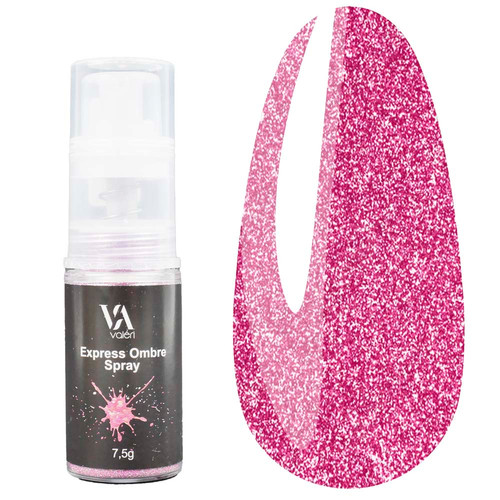 Спрей для эффекта омбре VALERI EXPRESS OMBRE SPRAY 10 малиновый глиттер 7,5 г - Фото №1