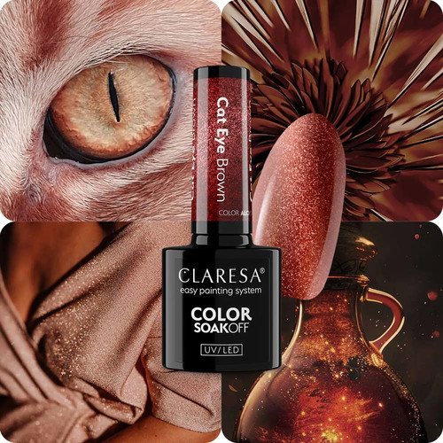 Гель-лак Claresa CAT EYE BROWN 5 г - Фото №4