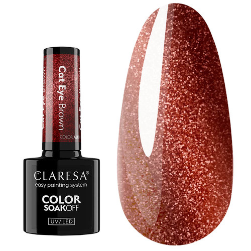 Гель-лак Claresa CAT EYE BROWN 5 г