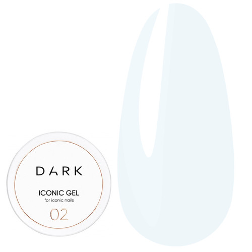 Gel for extension DARK Iconic Gel 02 white-blue 15 ml - Фото №1