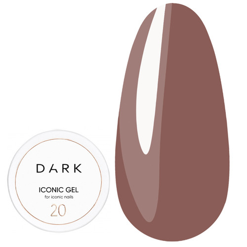 Gel for extension DARK Iconic Gel 20 brown 30 ml - Фото №1