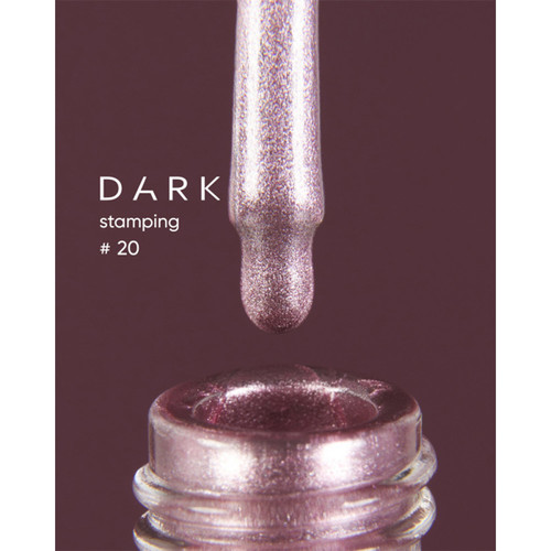 Лак для стемпинга DARK Stamping polish 20 розовый металлик 10 мл - Фото №3