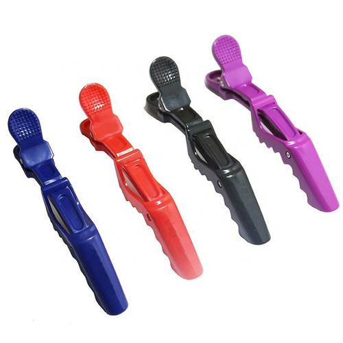 Зажимы-крокодилы парикмахерские Toni&Guy фиолетовые 10 шт. - Фото №3