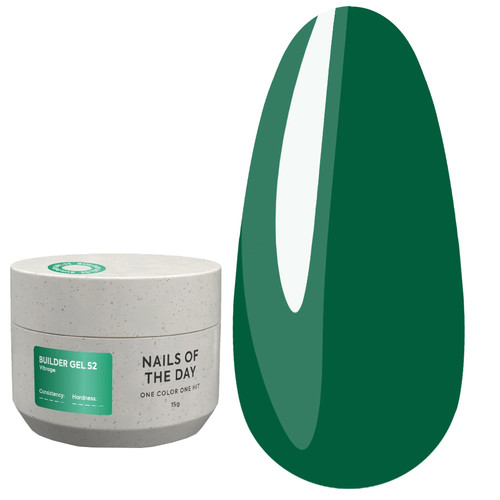 Gel for extension NAILSOFTHEDAY Builder gel 052 Vitrage green 15 ml - Фото №1