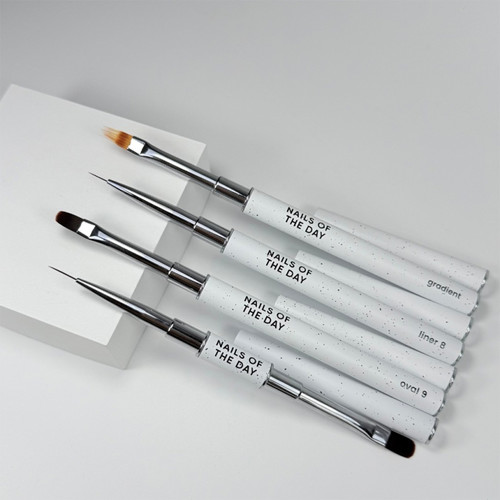 Двусторонняя кисть NAILSOFTHEDAY Professional Brush 2 in 1 Liner Oval - Фото №3