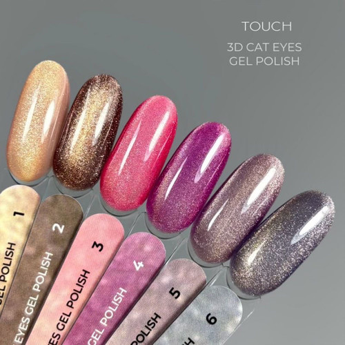 Гель-лак Touch 3D Cat Eyes Gel Polish 06 светло-фиолетовый 9 мл - Фото №3