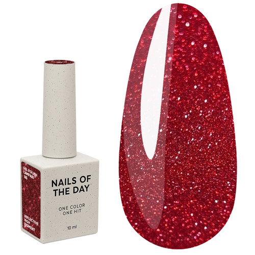 NAILSOFTHEDAY Gel Polish 165 Campari rich red reflective 10 ml - Фото №1