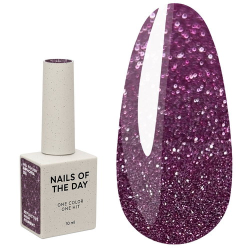 NAILSOFTHEDAY Gel Polish 355 Euphoria plum-purple reflective 10 ml - Фото №1