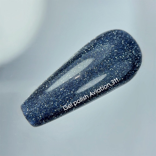 NAILSOFTHEDAY Gel Polish 311 Aviation blue reflective 10 ml - Фото №3
