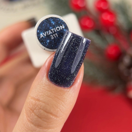NAILSOFTHEDAY Gel Polish 311 Aviation blue reflective 10 ml - Фото №4