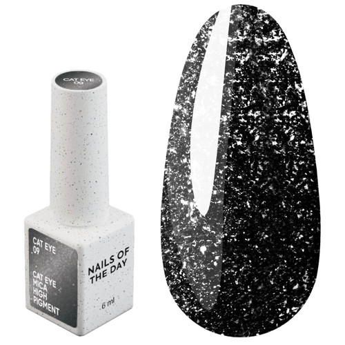 Гель-лак NAILSOFTHEDAY Cat Eye Gel Polish 09 черный 6 мл - Фото №1