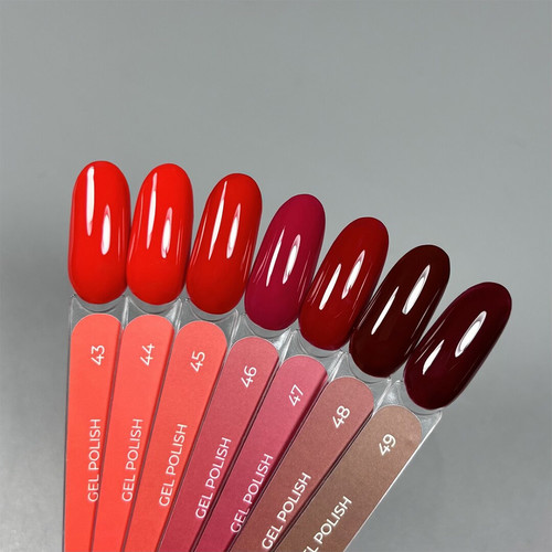 Гель-лак Touch Gel Polish 44 насыщенный красный 9 мл - Фото №6