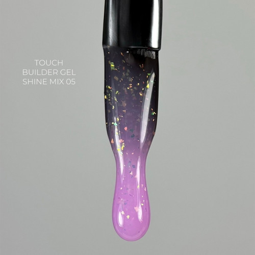 Gel for extensions TOUCH Builder gel Shine mix 05 pink with leaf 15 ml - Фото №3