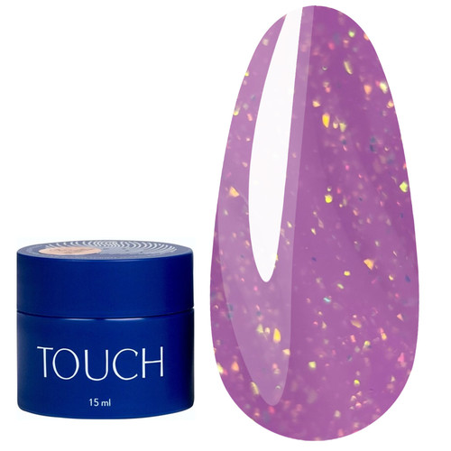 Gel for extensions TOUCH Builder gel Shine mix 05 pink with leaf 15 ml - Фото №1