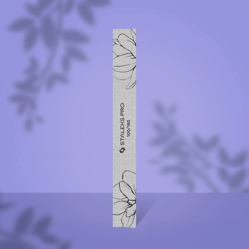 Straight mineral nail file STALEKS PRO EXPERT 20 100/180 grit - Фото №2