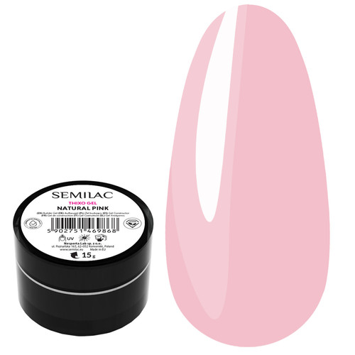 Гель для наращивания Semilac Thixo Gel Natural Pink 15 г - Фото №1