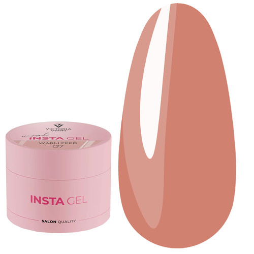 Self-leveling gel for nail extensions INSTA GEL VICTORIA VYNN 07 Warm Feed 40 ml - Фото №1