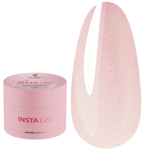 Self-leveling gel for nail extensions INSTA GEL VICTORIA VYNN 08 Hero Spark 40 ml - Фото №1