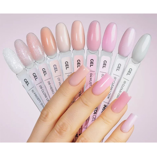 Self-leveling gel for nail extensions INSTA GEL VICTORIA VYNN 10 Frosty Shine 40 ml - Фото №4