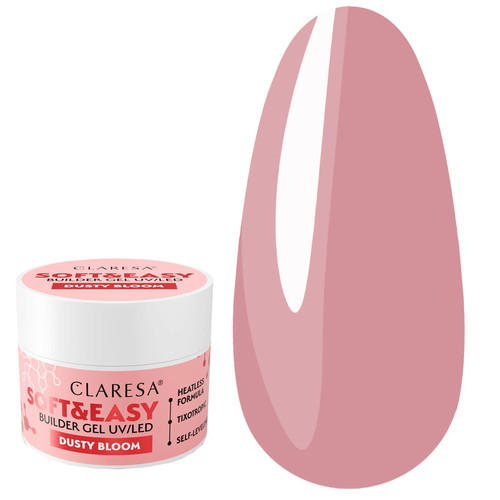 Gel for extensions CLARESA SOFT&EASY DUSTY BLOOM 45 g - Фото №1