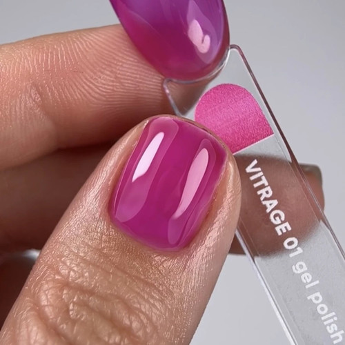 Гель-лак NAILSOFTHEDAY Vitrage 01 розовый витражный 10 мл - Фото №5