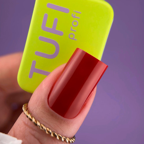 Gel polish TUFI profi PANTONE 20 Lava Falls red-brown 10 ml (0331532) - Фото №5