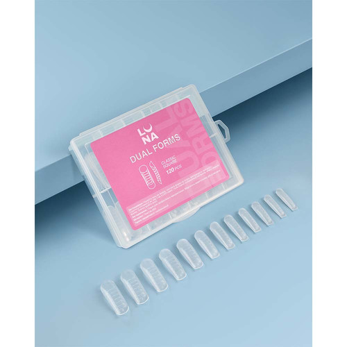 Верхние формы Lunamoon Dual Nail Forms Сlassic Square (120 шт) - Фото №4