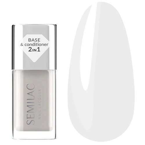 База для классического лака Semilac Nail Lacquer Smoothing Base 9 мл - Фото №1