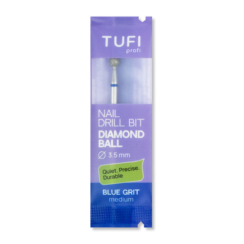 Manicure cutter TUFI profi Diamond Ball 3,5 mm Blue Notch (0328400) - Фото №3