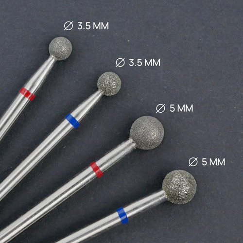 Manicure cutter TUFI profi Diamond Ball 3,5 mm Blue Notch (0328400) - Фото №7