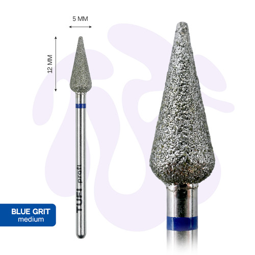 Manicure cutter TUFI profi Diamond Drop 12 х 5 mm Blue Notch (0328402) - Фото №2