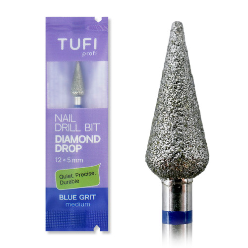 Manicure cutter TUFI profi Diamond Drop 12 х 5 mm Blue Notch (0328402) - Фото №1