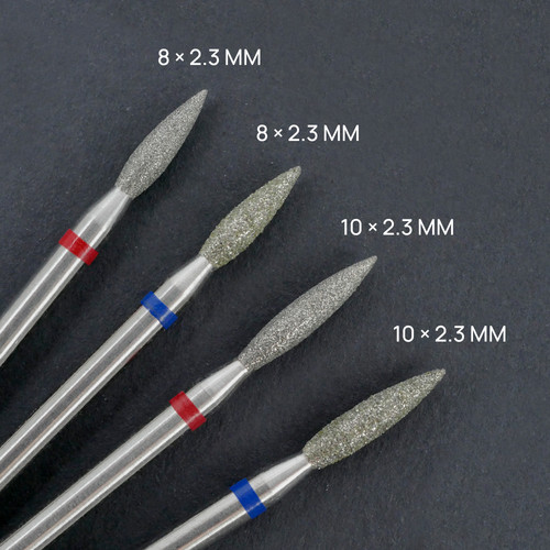 Manicure cutter TUFI profi Diamond Flame 10 mm × 2.3 mm Red Notch (0328403) - Фото №6
