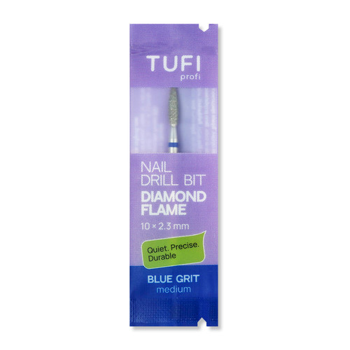Manicure cutter TUFI profi Diamond Flame 10 mm × 2.3 mm Blue Notch (0328404) - Фото №3