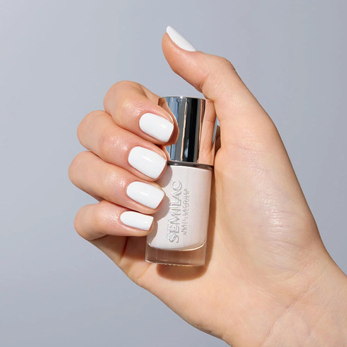 Классический лак для ногтей Semilac Nail Lacquer 108 Classic White 9 мл - Фото №4
