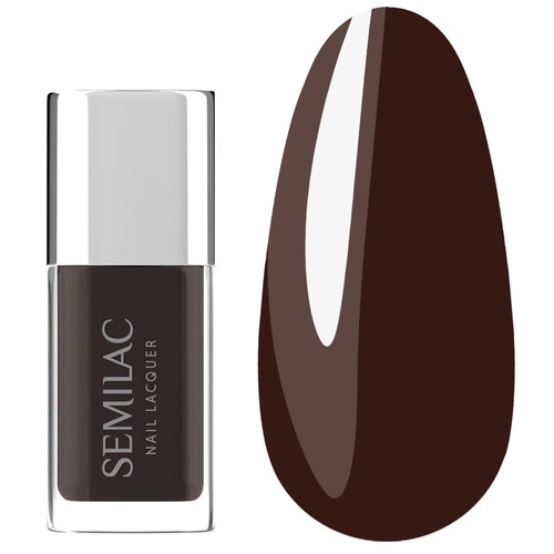 Классический лак для ногтей Semilac Nail Lacquer 111 Espresso 9 мл - Фото №1
