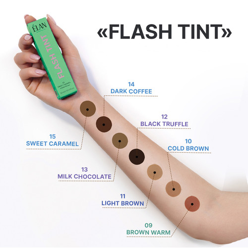 Краска для бровей ELAN FLASH TINT 15 Sweet Caramel 10 мл - Фото №3