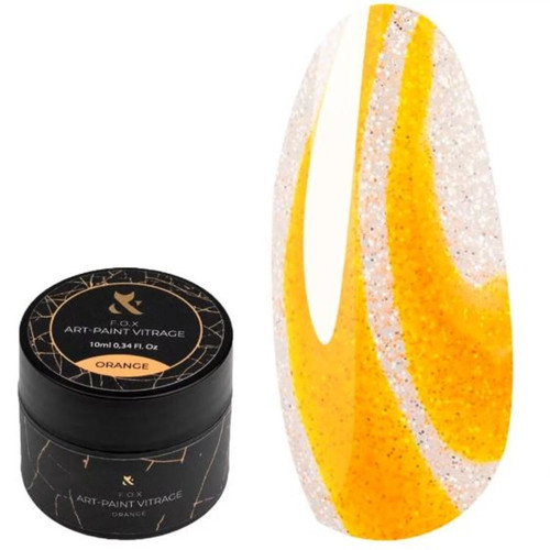 SALE Гель-краска витражная F.O.X Art-paint Vitrage оранжевый 10 мл