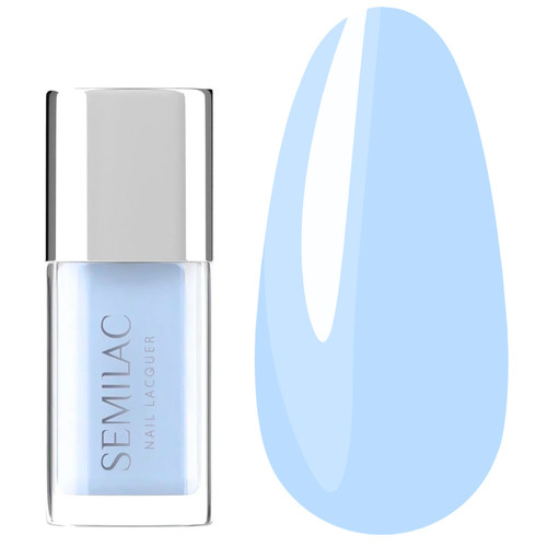 Классический лак для ногтей Semilac Nail Lacquer 123 Sky Blue 9 мл - Фото №1
