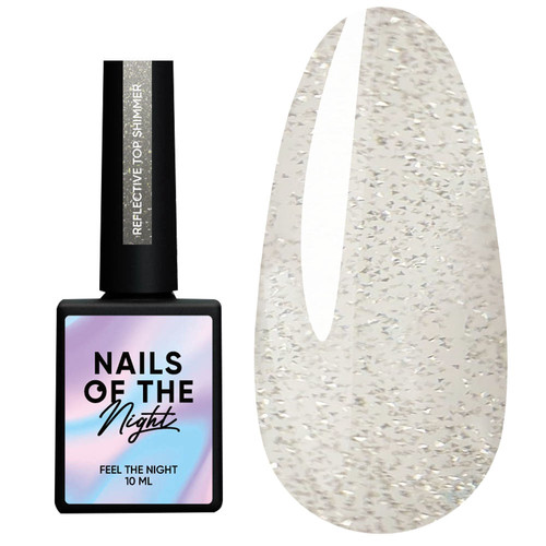 SALE Топ NAILSOFTHENIGHT Reflective top Shimmer, 10 мл - Фото №1