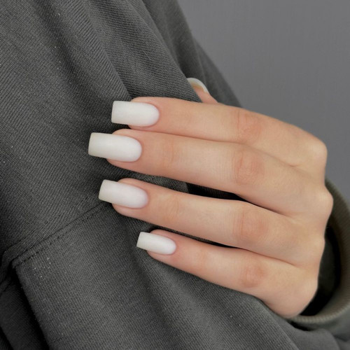 White matte manicure