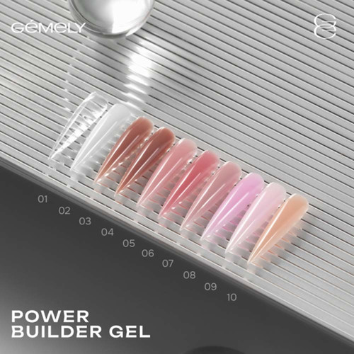 Gel for extension GEMELY Power Builder Gel 01 transparent 30 ml - Фото №5